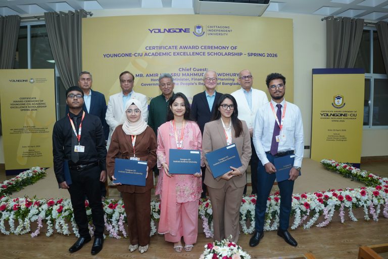 The Certificate Award Ceremony of the Youngone–CIU Academic Excellence Scholarship for Spring 2026